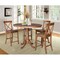 International Concepts Round 36 in Round Extension Dining Table with 4 Stools, Distressed Oak, 36 in W, 48 in L, 35.3 in H K42-36RXT-6B-S6132-4 - alternate 2